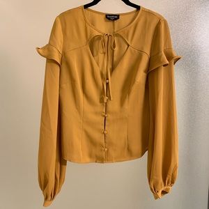 Bebe Button Front Blouse